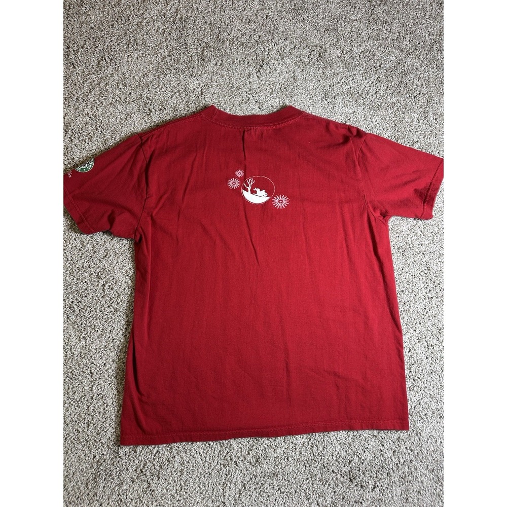 Vintage Starbucks Coffee Worker Exclusive Christmas‎ Holiday T Shirt Size Medium